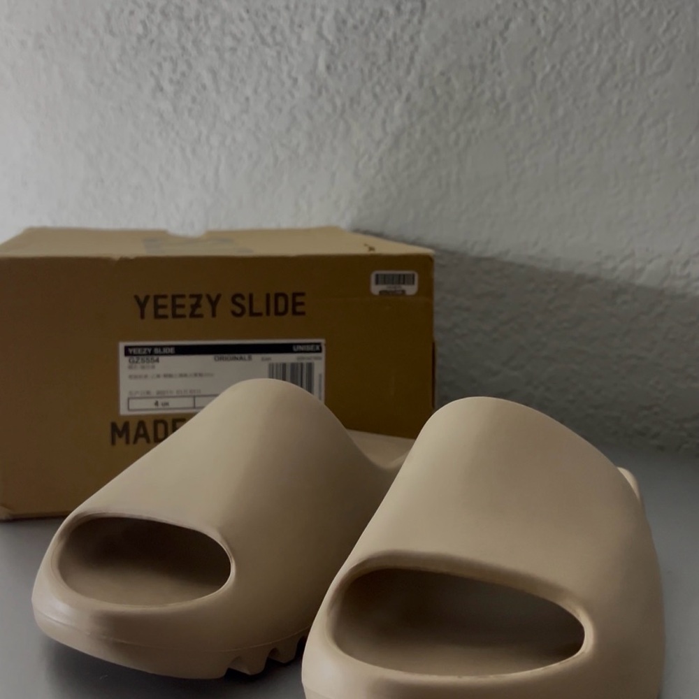 Yeezy Slide Sandals in Light Tan